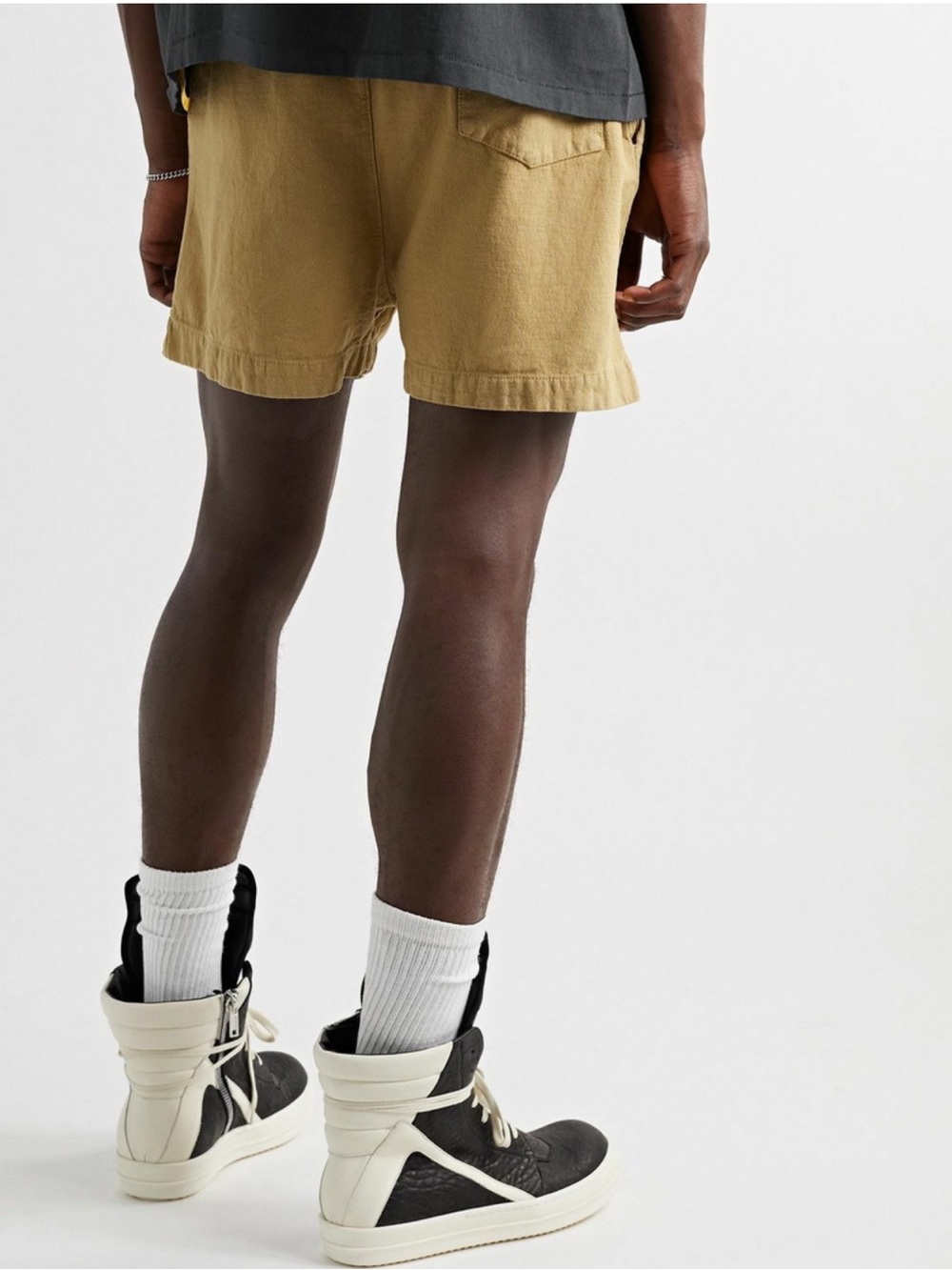 Gallery Dept. Zuma Straight Leg Logo-Print Cotton Jersey Shorts - Brown - Picture 3 of 6